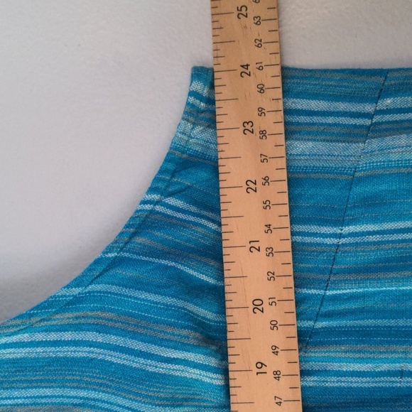 For Cynthia Dress Women's 3X Blue Linen Blend Sleevless Summer Maxi Pockets - Picture 7 of 10